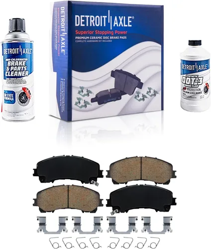 Vista 48 de Detroit Axle - Pinza de disco del lado del acompañante + pastillas de freno de cerámica de repuesto para Lexus HS250H Toyota RAV4 Prius V Scion xB