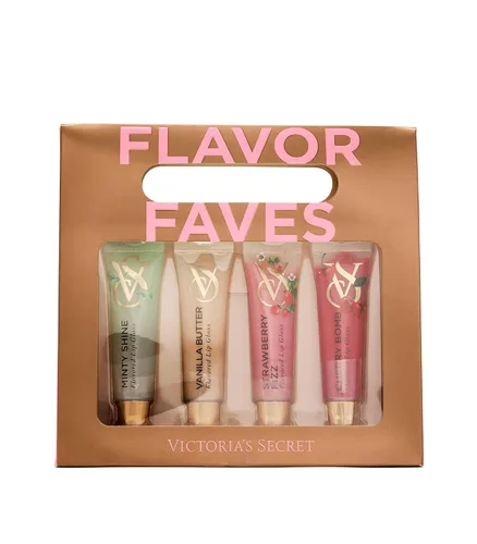 Vista 4 de Victoria's Secret Juego de regalo de brillo de labios de 4 piezas, regalos para mujeres