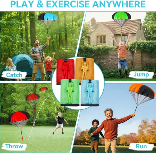 Vista 3 de Yeeeasy Juguetes de paracaídas sin enredos para niños, juego de vuelo al