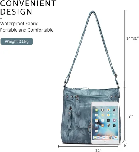 Vista 2 de Angel Kiss Bolsos cruzados, bolsos de hombro y bolsos para mujer, con múltiples bolsillos, para uso diario, suave, tipo hobo monederos tamaño mediano