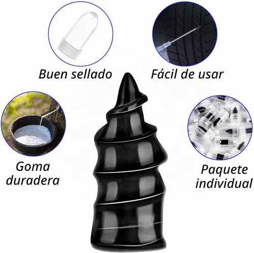 Vista 3 de NACHLYNN 30 piezas de clavos de reparación de neumáticos con tornillos autoperforantes de goma, herramienta rápida de reparación de neumáticos