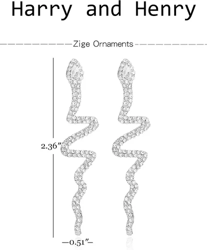 Vista 6 de Aretes de serpiente para mujer, aretes de serpiente dorados, con personalidad creativa en forma de serpiente, joyería de oreja de moda animal