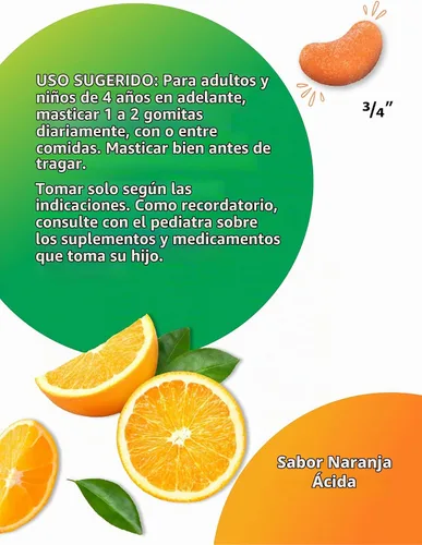 Vista 5 de Rainbow Light – Gummy rodajas de vitamina C, 1