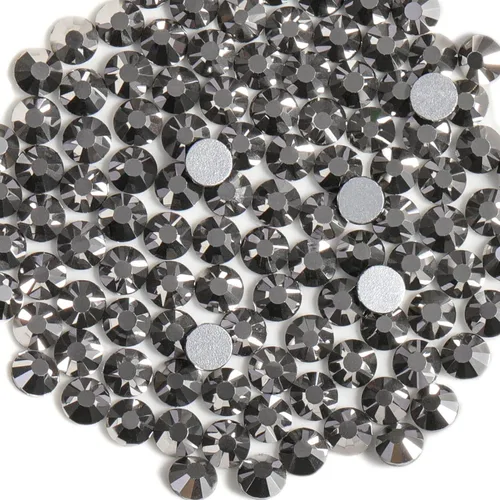 Vista 42 de Beadsland 1440 diamantes de imitación de cristal con parte trasera plana, gemas redondas, ámbar, SS3, 0.047-0.055 in