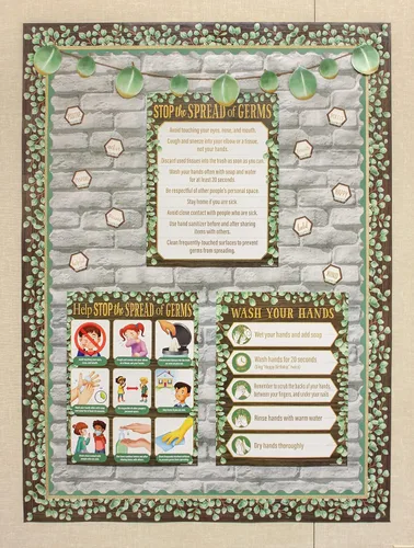 Vista 5 de Teacher Created Resources Borde enrollado festoneado verde eucalipto – 50 pies – Decora tablones de anuncios, paredes, escritorios, ventanas