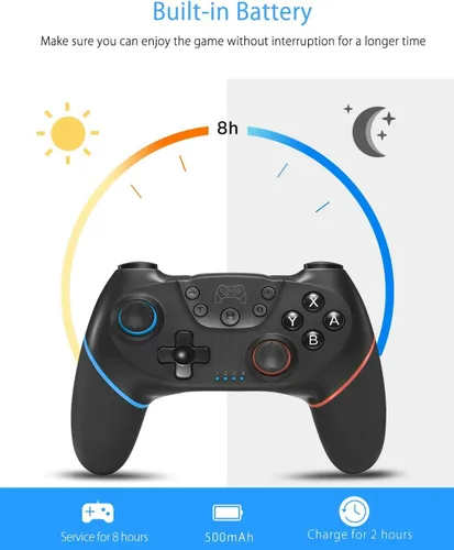 Vista 6 de Controlador de interruptor controlador profesional inalámbrico para interruptorSwitch LiteSwitch OLED interruptor remoto Gamepad con joystick