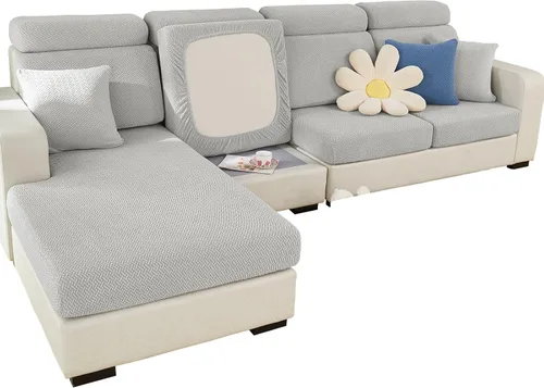 Vista 17 de MIFXIN Funda mágica para sofá, funda elástica universal para cojín seccional en forma de L, protector de muebles para diván