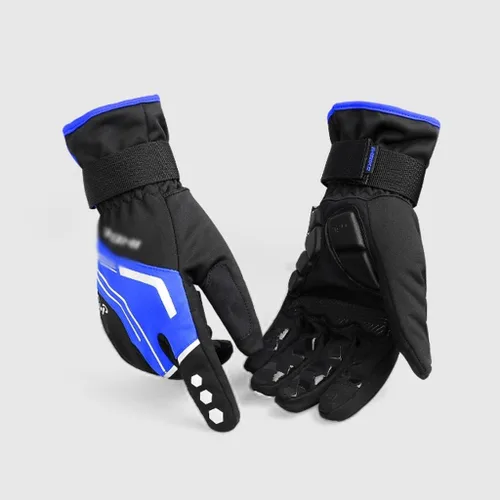 Vista 3 de WSSBK - Guantes de ciclismo de invierno, con almohadilla de gel, térmicos, para hombres y mujeres, para deportes al aire libre, guantes de esquí