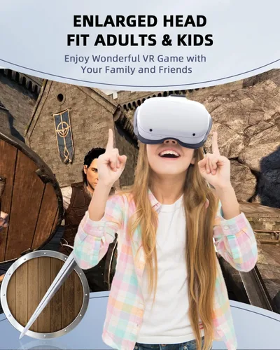 Vista 4 de Correa para la cabeza compatible con MetaOculus Quest 2, IFoo ligera y ajustable Quest 2, correa de repuesto para correa Elite, soporte mejorado