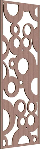 Vista 110 de 9 3/8"W x 24 3/8"H x 1/4"T Farwell Decorativos Paneles de Pared de Madera Calado, Hickory