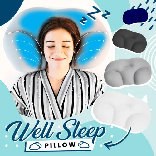 Vista 2 de Almohada firme almohadas para dormir en forma de nube que hacen que tu cuello sea saludable y transpirable almohada de espuma viscoelástica cervical