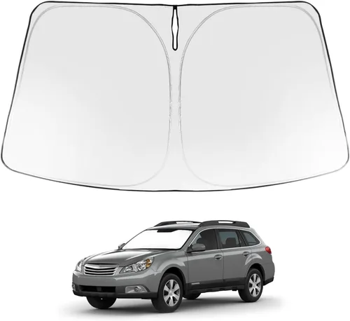 Vista 140 de Proadsy Parasol para parabrisas Rivian R1S 2022-2025 2026 de 4 capas plegable, protector de parasol frontal que bloquea los rayos UV, mantiene