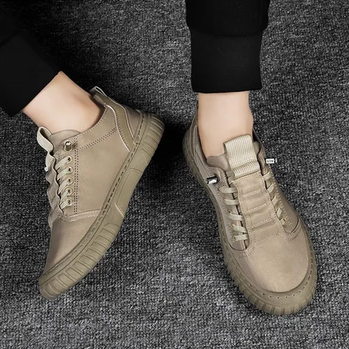 Vista 6 de Zapatillas de deporte para hombre, zapatos casuales para correr, con cordones, zapatos de trabajo, zapatos de tenis, zapatos de baloncesto, zapatos