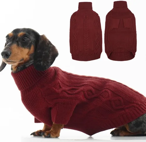 Vista 15 de PeacockGreen XS Suéter para Perro Hembra Chihuahua Teacup, Ropa para Gatos y Cachorros - Suéter Cálido de Invierno para Navidad y Acción de Gracias