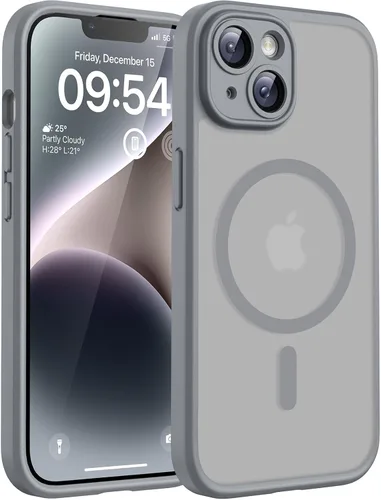 Vista 158 de TOCOL Funda para iPhone 11, compatible con Magsafe, protección completa de cámara, imanes integrados, protección contra caídas, funda translúcida