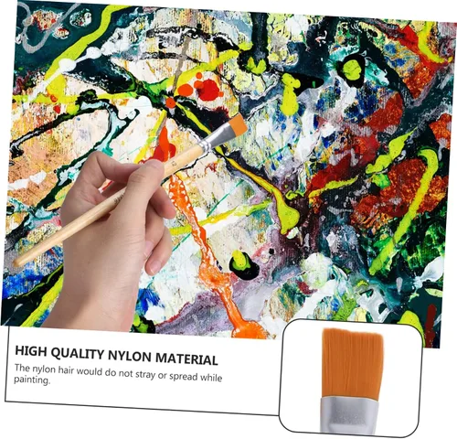 Vista 4 de TEHAUX Juego de pinceles de pintura para niños, juego de pinceles de acuarela, productos de oficina, suministros de pintura, pinceles de pintura al