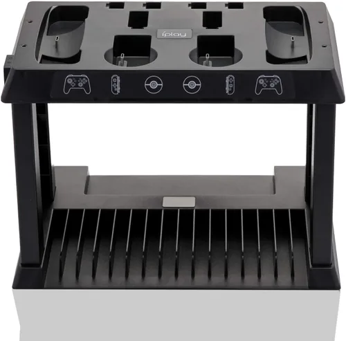 Vista 7 de Cargador para Nintendo Switch, cargador para controladores de interruptor, controladores Poke Ball Plus, soporte de almacenamiento