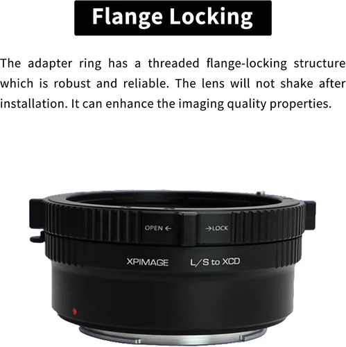 Vista 3 de Anillo adaptador de montaje de lente compatible con lente Leica S a Hasselblad X System XCD Camera X1D X2D