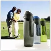 Vista 6 de 25.4 fl oz Deportes al aire libre boca ancha a prueba de fugas WALLET botella de agua (negro)