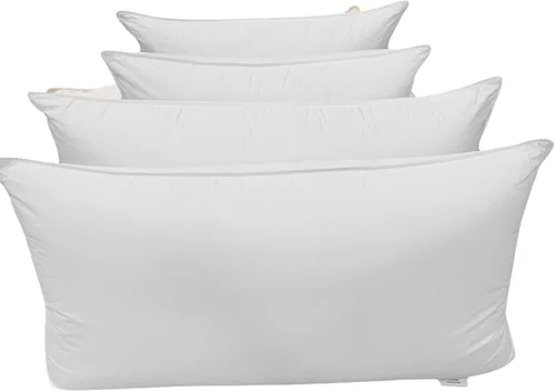 Vista 8 de Royal Tradition Almohadas de plumón (firme) Queen/tamaño estándar, color blanco, funda de 100% algodón con 500 hilos, 750 rellenos de potencia, 41