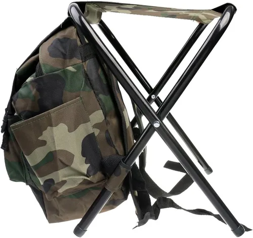 Vista 7 de Jili Online - Mochila de pesca para caza con taburete