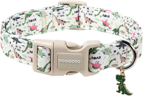 Vista 43 de DOGWONG Collar de Algodón para Perro, Collar para Perro de Cuadros Azules Resistente, Collar Suave y Duradero para Perro Macho, Lindo Collar de A