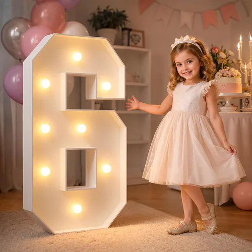 Vista 109 de imprsv Letras iluminadas grandes de 3 pies, letras iluminadas de marquesina para fiesta de cumpleaños (3 pies, letra y )