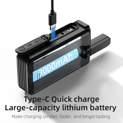 Vista 5 de KSUN - Intercomunicador inalámbrico para el hogar, batería recargable Raido bidireccional de 5000 pies, 3000 mAh, ideal para intercomunicadores