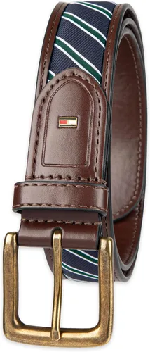 Vista 34 de Tommy Hilfiger Men's Fabric Inlay Casual Belt with Classic Harness Buckle