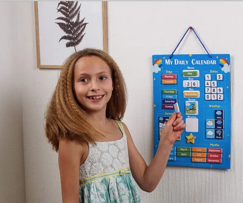 Vista 6 de Calendario Infantil Simply Magic 2025 - Mi Primer Calendario Magnético Diario para Niños, Todo Sobre Hoy Tablero, Calendarios de Días de la Semana