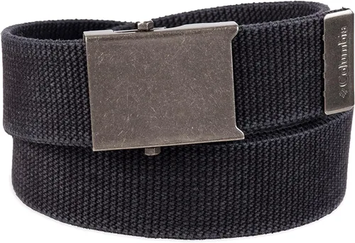 Vista 2 de Columbia Cinturón militar unisex para adultos, correa de algodón ajustable de talla única y hebilla de placa de metal