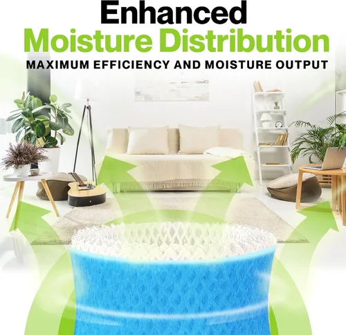 Vista 5 de Durabasics Paquete de 4 filtros humidificadores de alta calidad compatibles con filtros humidificadores Honeywell HAC-504, HAC-504AW y Honeywell