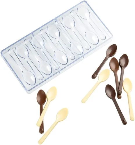 Vista 45 de Restaurantware Pastry Tek Molde para Barra de Chocolate de 10.8 x 5.3 Pulgadas 1 Molde de Chocolate Apto para Lavavajillas - 4 Cavidades Molde
