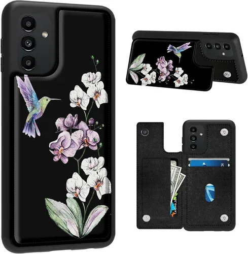 Vista 21 de BVDIKMI Funda para Samsung Galaxy A13 5G con ranura para tarjetero, funda de piel sintética, doble cierre magnético y cubierta duradera a prueba