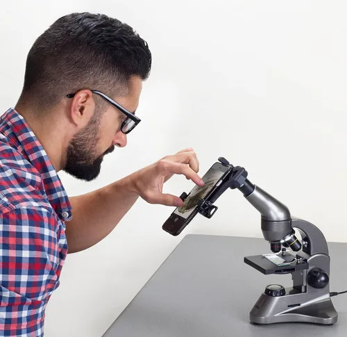 Vista 10 de Carson Microscopio compuesto para estudiantes 40x-400x para principiantes con adaptador universal para digiscopio para teléfonos inteligentes