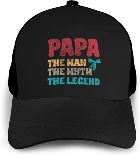 Vista 3 de LIFANGMI Adjustable Papa The Man The Myth The Legend Baseball Cap for Men Women Baseball Hat Outdoor Casual Breathable Caps Trucker Hats Sun Hat