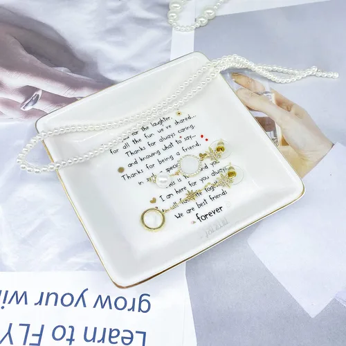 Vista 3 de Regalos de amistad para mujeres, Navidad, cumpleaños, grandes mejores mejores mejores amigas, joyería divertida, plato de anillo lindo sentimental