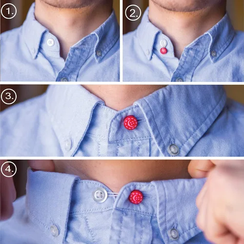 Vista 4 de Extensores de cuello para camisas de hombre, extensor de botones, extensor de cuello para camisa de vestir para hombres, paquete de 2