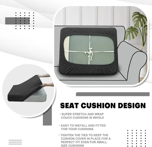 Vista 5 de ZNSAYOTX Fundas Elásticas Individuales para Cojines de Sofá Silla Cojín Fundas de Asiento de Sofá Fundas Protectoras Suaves de Reemplazo