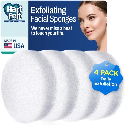 Vista 8 de HartFelt Limpiador facial redondo para mujer, esponjas faciales reutilizables para limpieza diaria, almohadillas exfoliantes faciales para eliminar