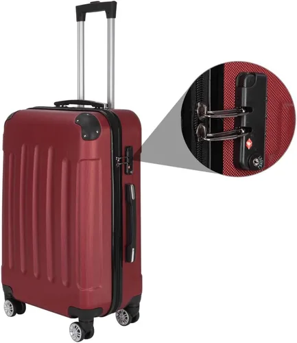 Vista 29 de Juego de equipaje de 3 piezas – Maletas con ruedas giratorias multidireccionales – Bolsa de viaje Maleta ABS con bloqueo TSA – Maletas de carcasa
