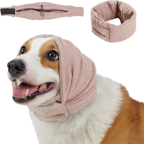 Vista 7 de Sudadera con capucha calmante para perros, almohadillas ajustables para las orejas para perros, almohadillas ajustables para protección contra