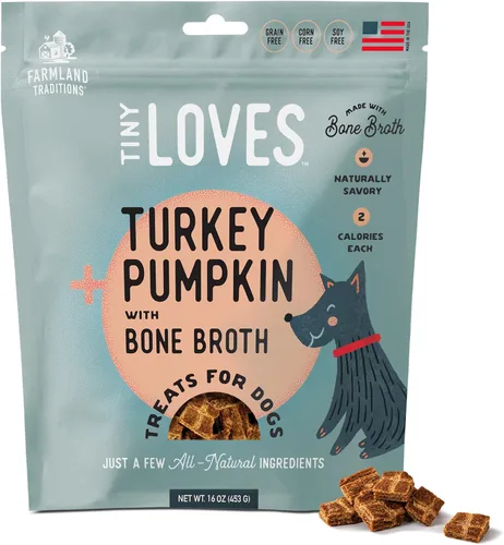 Vista 12 de Farmland Traditions Tiny Loves Premios de Entrenamiento de Cecina para Perros con Caldo de Huesos (Carne de Res, 32 oz.)
