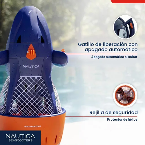 Vista 5 de Nautica Navigator and Skipper Underwater Seascooters, Designed for Younger Recreational Divers and Snorkelers
