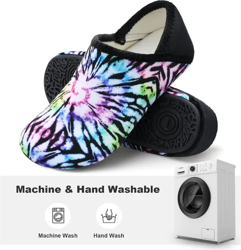 Vista 6 de XIHALOOK Pantuflas de casa para mujeres y hombres, zapatos cómodos con suela de goma suave para interiores y exteriores