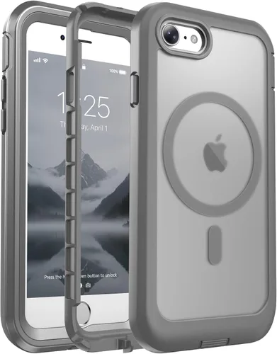 Vista 85 de jaroco - Funda magnética compatible con MagSafe para iPhone 11 de 6.1 pulgadas; protección de grado militar contra caídas, de doble capa