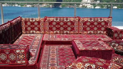 Vista 5 de arabicsofa Juego de Sofá Majlis Árabe de Esquina en Forma de L – Cojín Modular de Piso con Almohadas de Respaldo