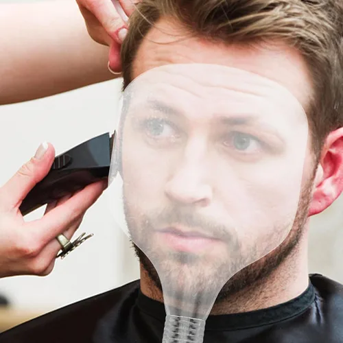Vista 6 de Protector facial de plástico impermeable para peluquería y peinado, protector facial con laca para el cabello con visión despejada, para peluqueros