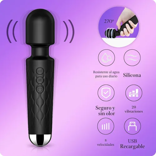 Vista 5 de SANJIANKE Varita Vibradora, Juguete Sexual para Adultos, Consolador de Punto G, Vibrador de Clítoris, Vibradores Sexuales, Estimulación