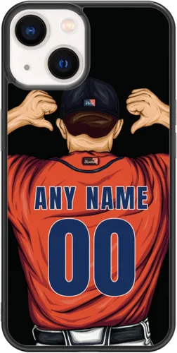 Vista 10 de Custome - Funda de teléfono de béisbol, diseño creativo de béisbol deportivo con número de estrella para iPhone 11, 12, 13, 14, 15 Pro Max Plus Mini